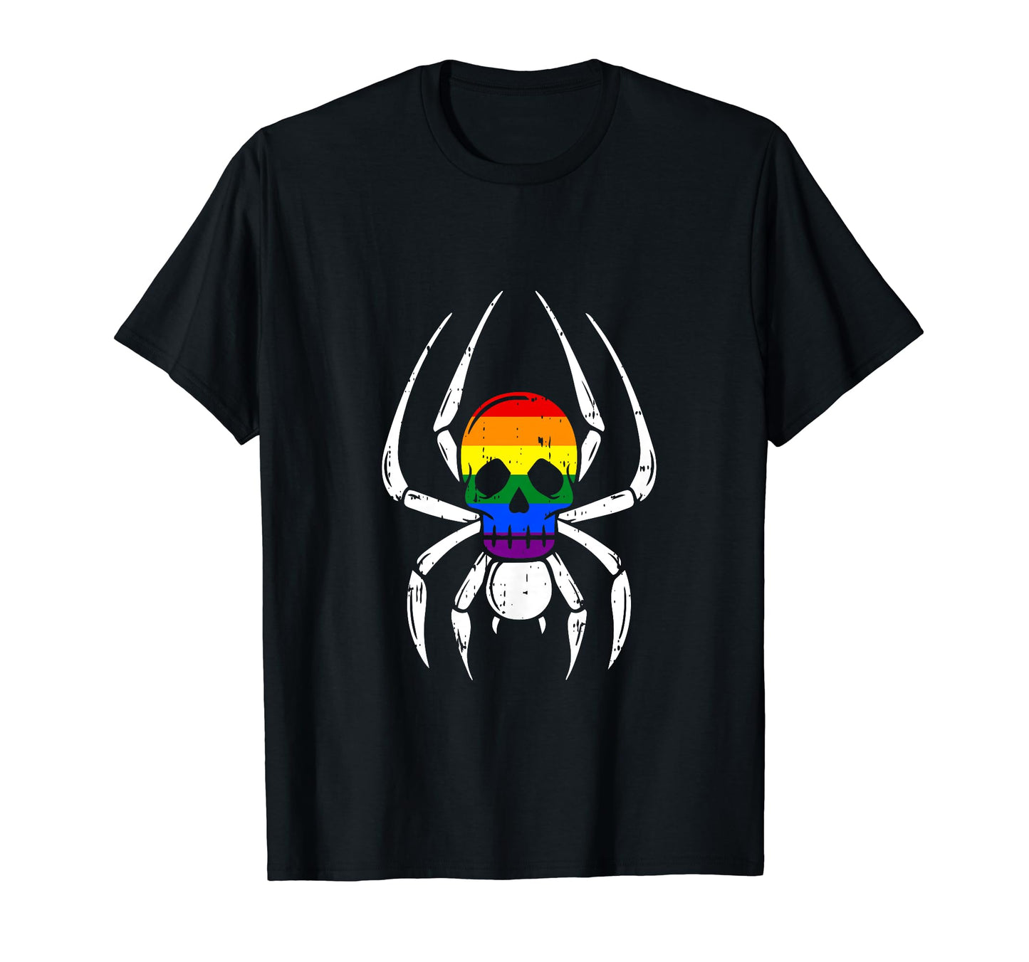 Skull Spider Bisexual Lgbt Q Rainbow T-Shirt - Casual Everyday Wear Unisex - T-Shirt, Sweatshirt, Hoodie