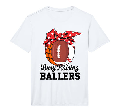 Mens Busy Raising Ballers Funny T-Shirt - Aesthetic Graphic for Adults - T-Shirt, Sweatshirt, Hoodie