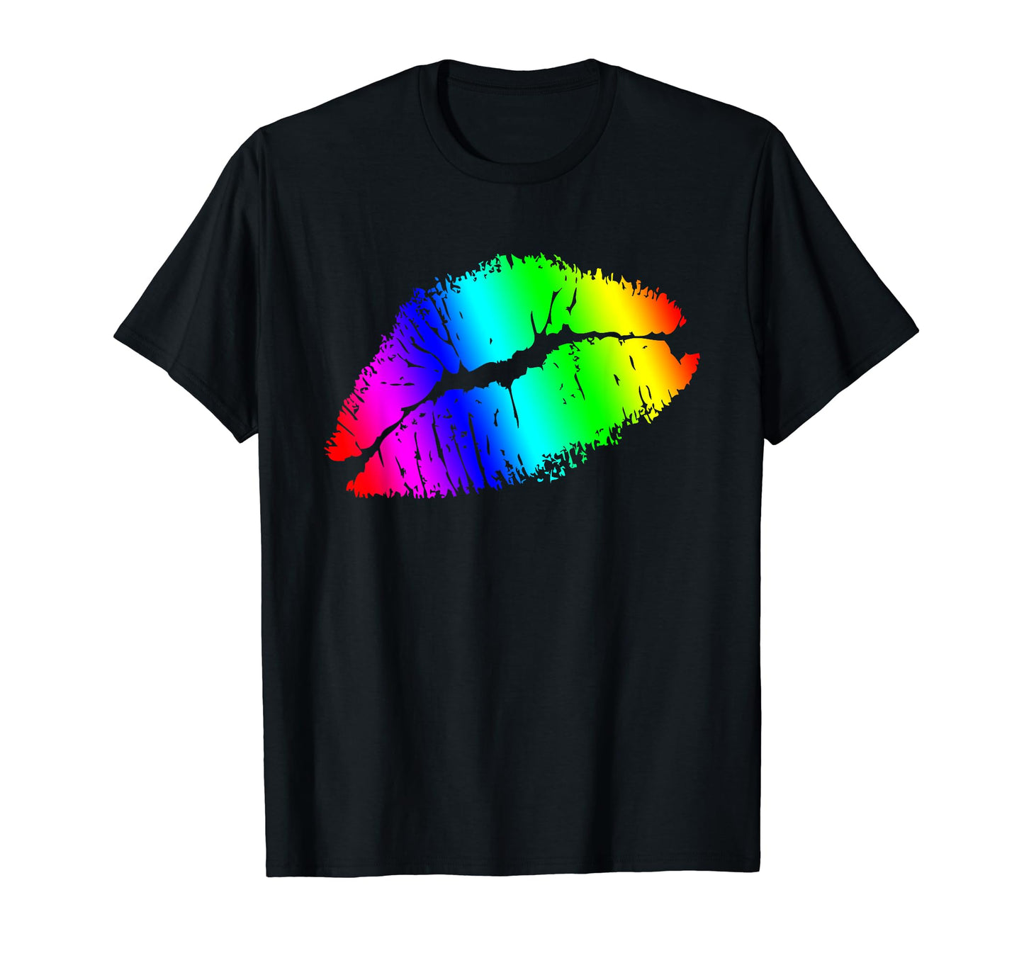 80S Lipstick Party Rainbow Throwback T-Shirt - Custom Art Print for Adults - T-Shirt, Sweatshirt, Hoodie