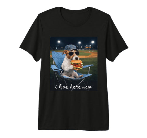 Funny Terrier Dog Baseball Mom I Live T-Shirt - Minimalist Print Men Women - T-Shirt, Sweatshirt, Hoodie