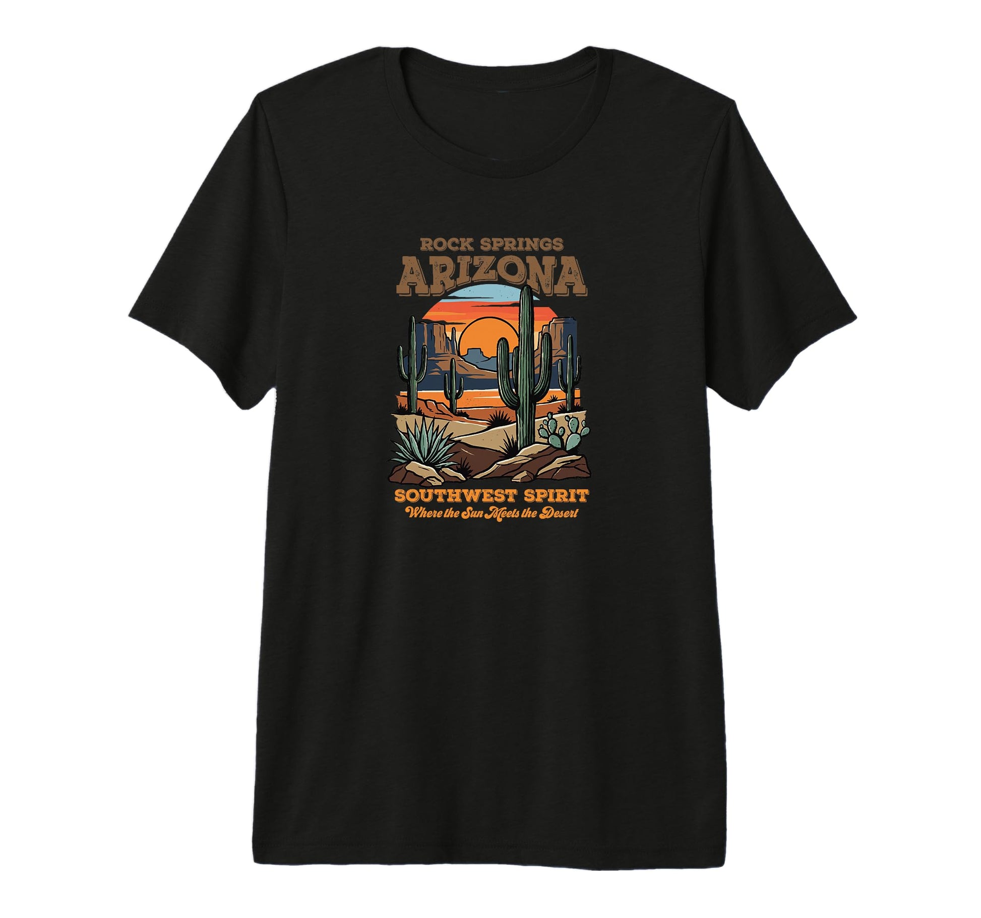 Rock Springs Arizona Desert Sunset T-Shirt - Custom Art Print Unisex - T-Shirt, Sweatshirt, Hoodie