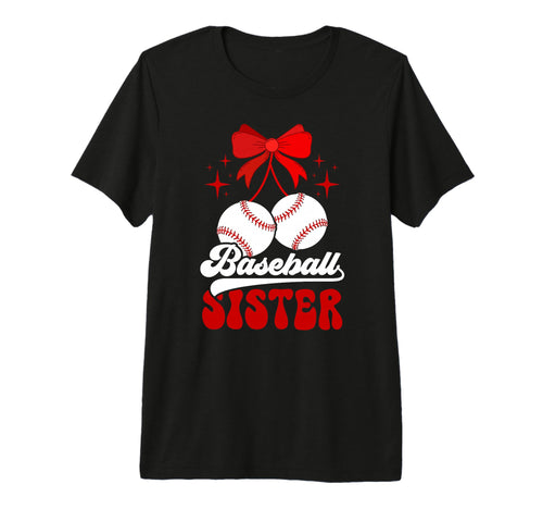 Baseball Sister Coquette Baseball T-Shirt - Unique Graphic Men Women - T-Shirt, Sweatshirt, Hoodie