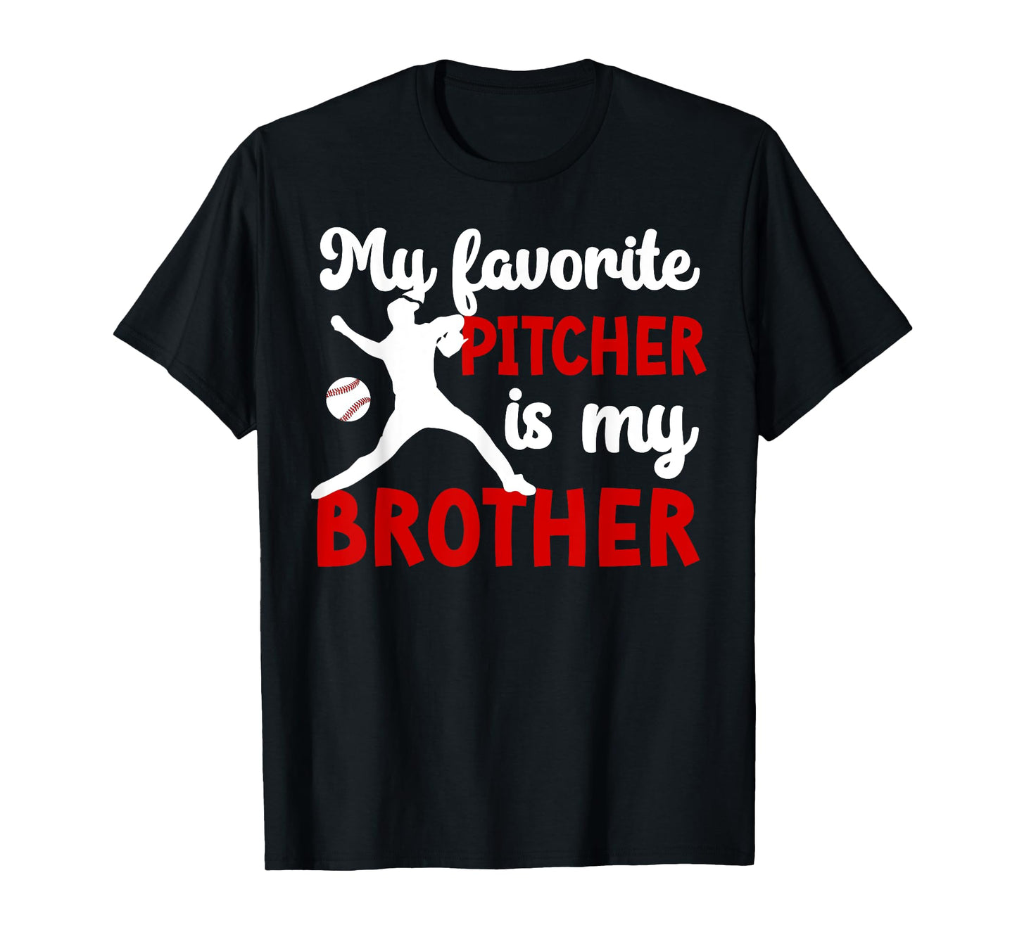 Baseball Pitcher Sister Proud Sister T-Shirt - Minimalist Print Men Women - T-Shirt, Sweatshirt, Hoodie