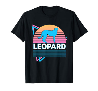 Leopard Vaporwave Aesthetic T-Shirt - Custom Art Print Men Women - T-Shirt, Sweatshirt, Hoodie