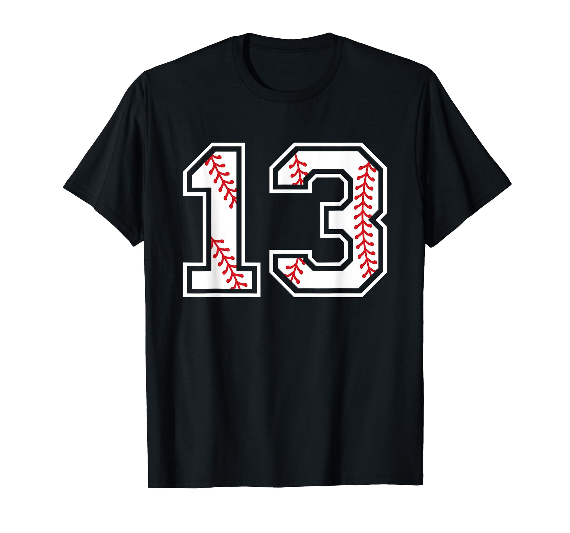 Lucky Number 13 Baseball Mom Baseball T-Shirt - Novelty Apparel for Adults - T-Shirt, Sweatshirt, Hoodie