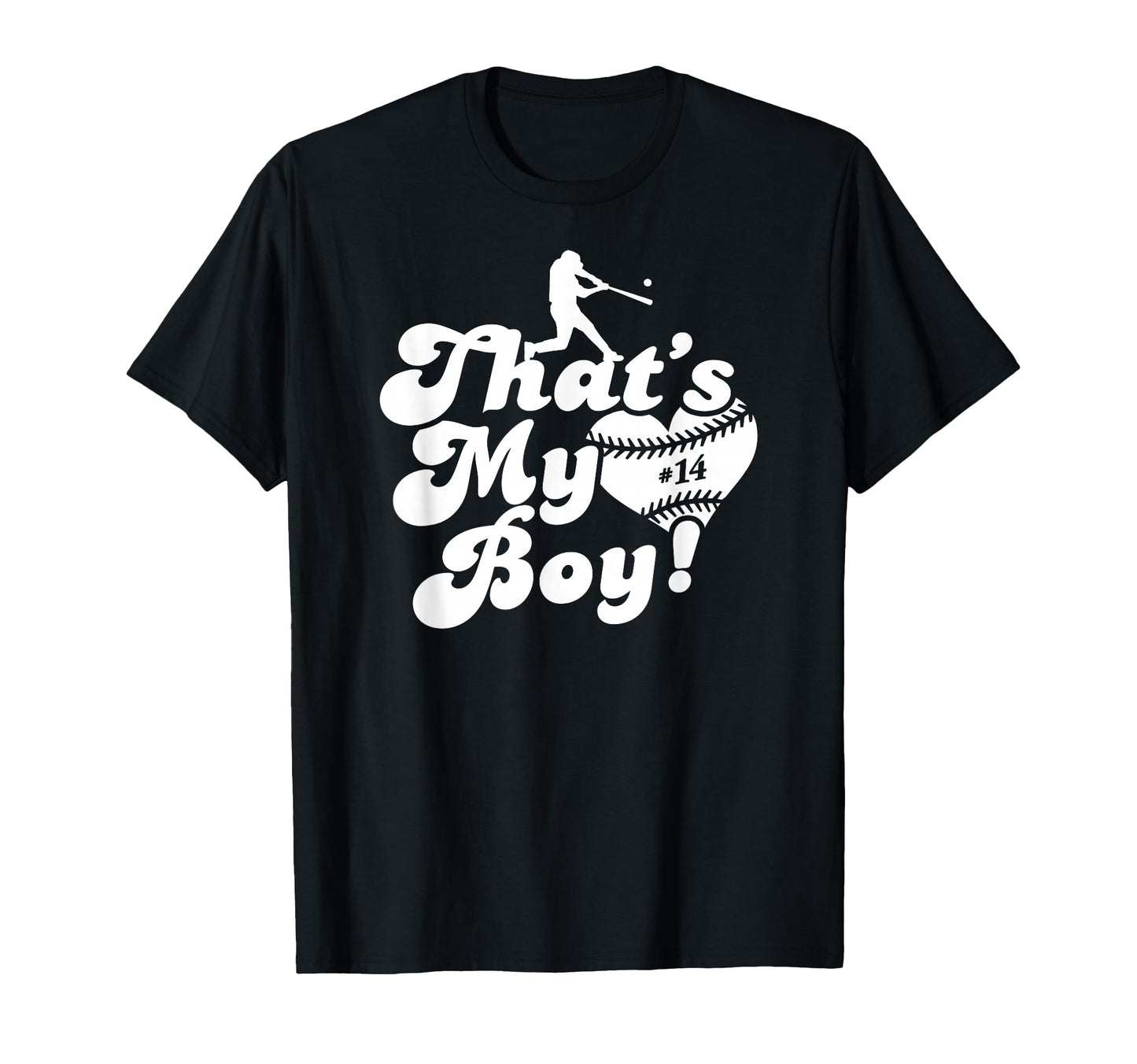Custom Thats My 14 Jersey Baseball T-Shirt - Minimalist Print Men Women - T-Shirt, Sweatshirt, Hoodie
