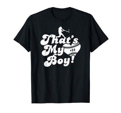 Custom Thats My 14 Jersey Baseball T-Shirt - Minimalist Print Men Women - T-Shirt, Sweatshirt, Hoodie