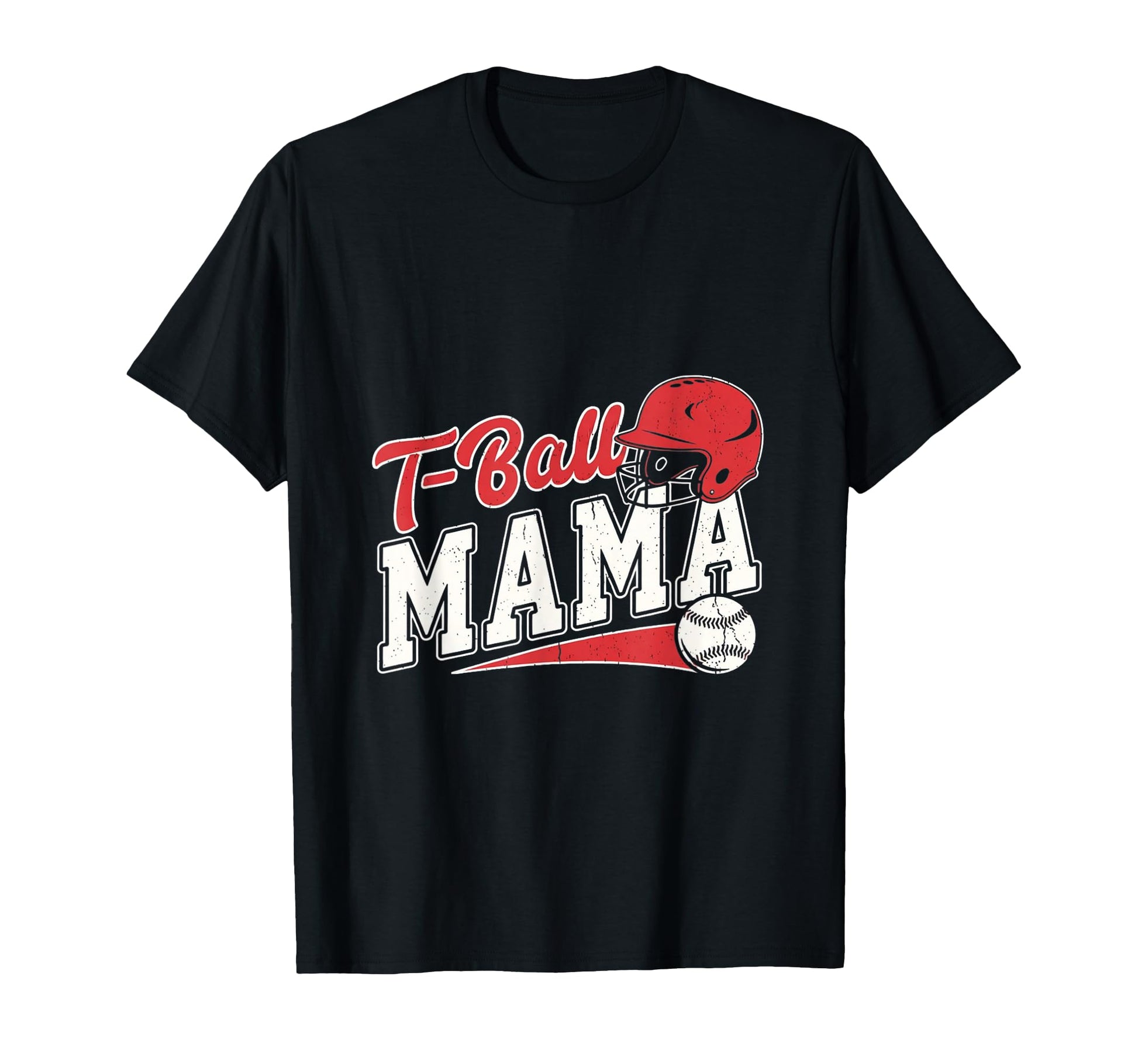 T Ball Mama Baseball Red Helmet T-Shirt - Graphic Print Men Women - T-Shirt, Sweatshirt, Hoodie