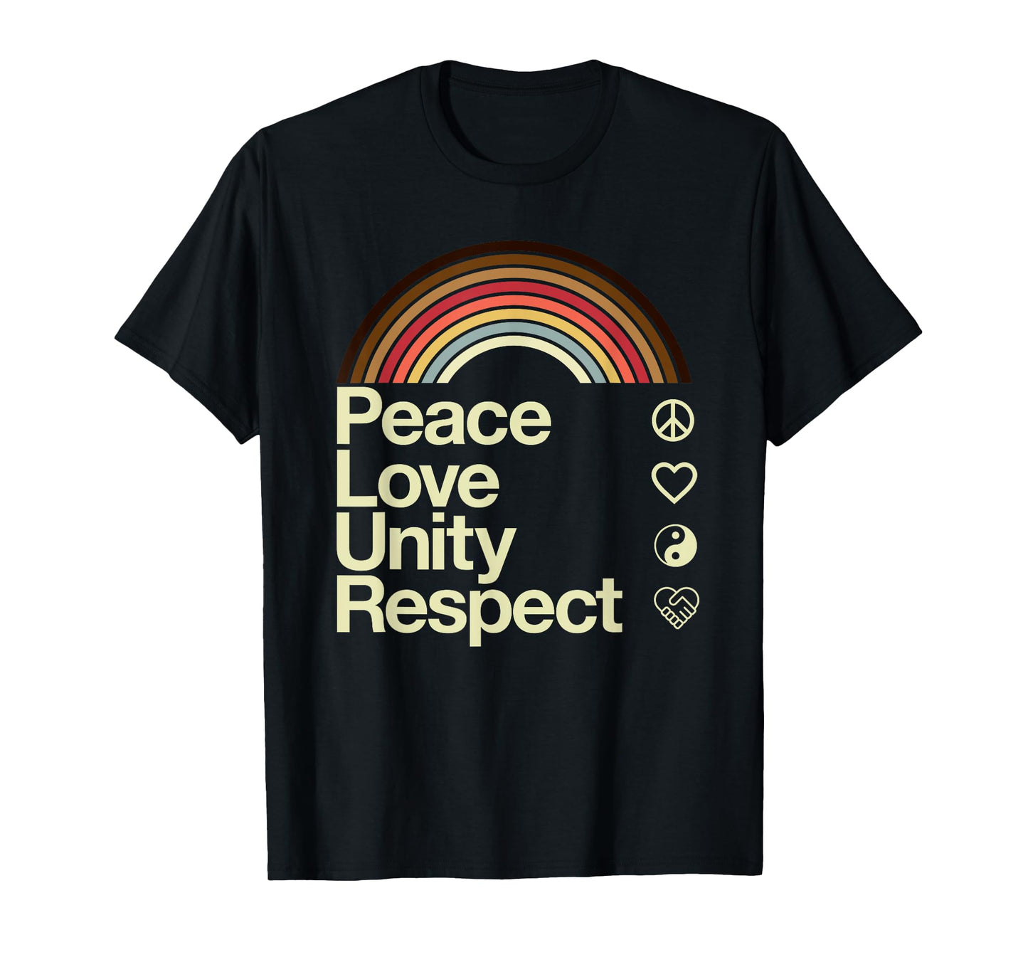 Plur Peace Love Unity Respect Mens T-Shirt - Novelty Apparel for Adults - T-Shirt, Sweatshirt, Hoodie
