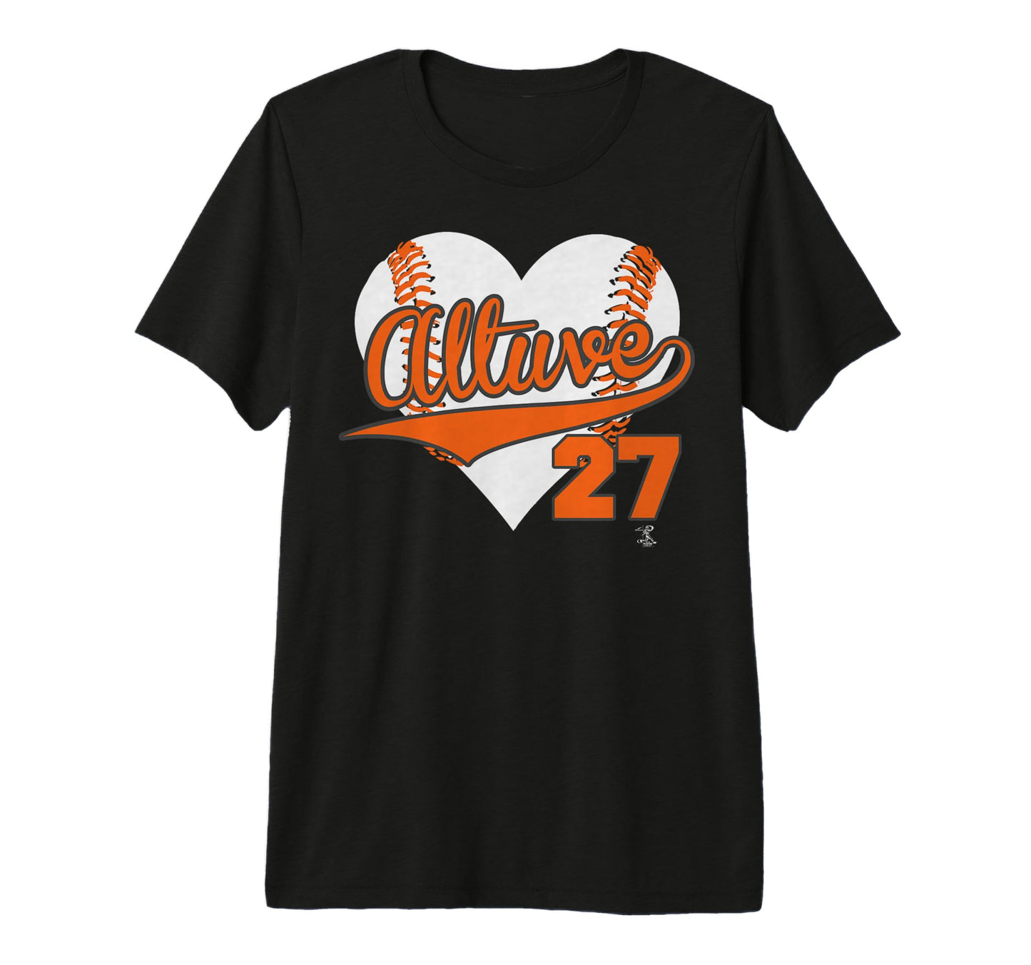 Jose Altuve Baseball Heart Tri Blend T-Shirt - Aesthetic Graphic Men Women - T-Shirt, Sweatshirt, Hoodie