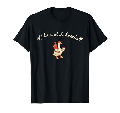 Funny Off To Watch Baseball Silly T-Shirt - Fun Novelty Design for Adults - T-Shirt, Sweatshirt, Hoodie