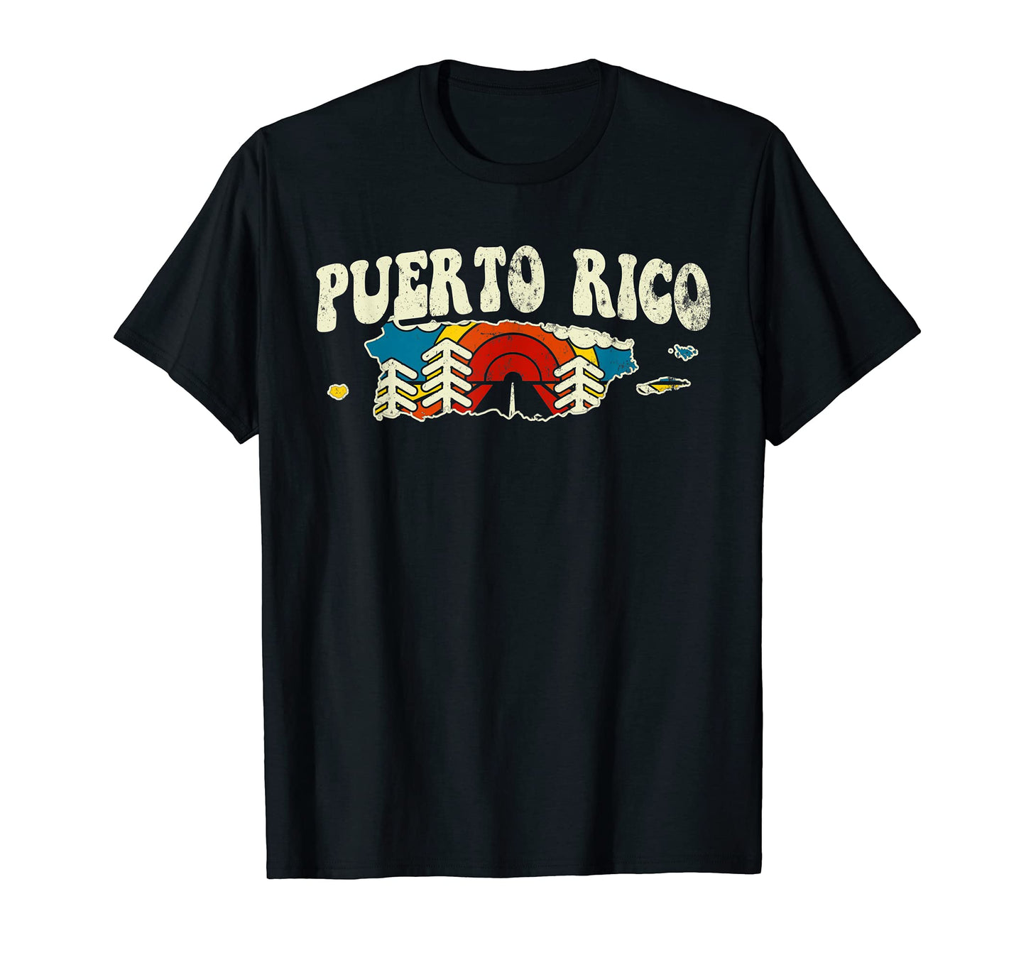 Puerto Rico Puerto Rican Country Rainbow T-Shirt - Novelty Apparel Unisex - T-Shirt, Sweatshirt, Hoodie
