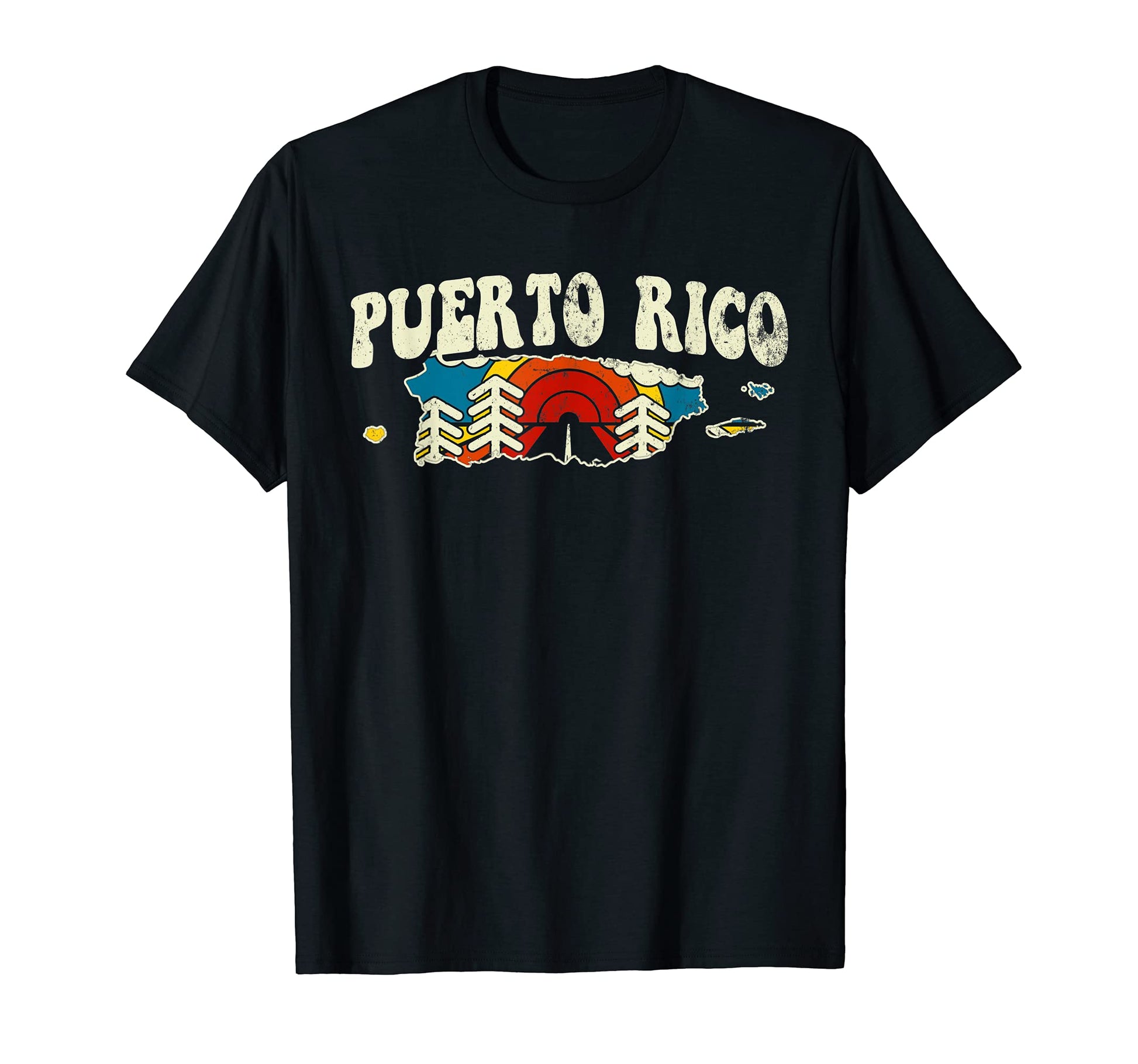 Puerto Rico Puerto Rican Country Rainbow T-Shirt - Novelty Apparel Unisex - T-Shirt, Sweatshirt, Hoodie