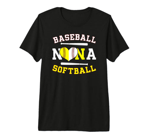 Baseball Softball Nana Softball T-Shirt - Novelty Apparel for Adults - T-Shirt, Sweatshirt, Hoodie