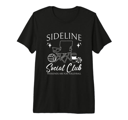 Sideline Social Club Volleyball Mom Game T-Shirt - Custom Art Print Unisex - T-Shirt, Sweatshirt, Hoodie