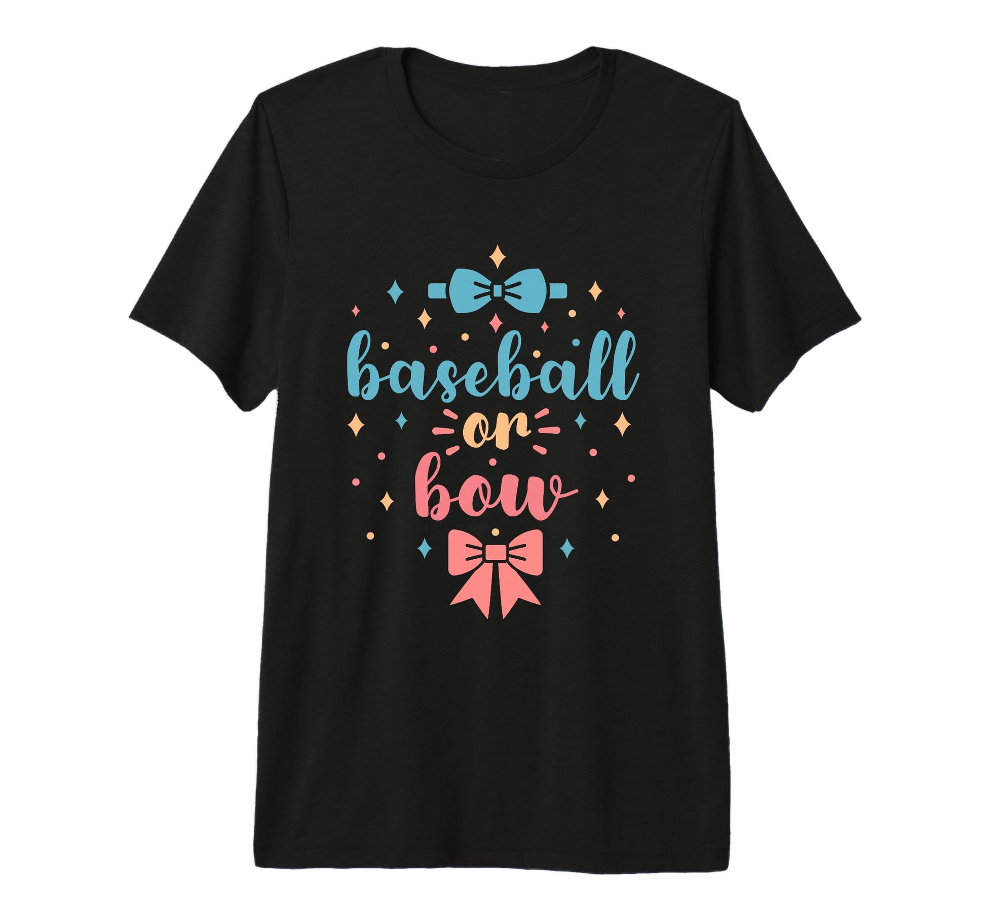 Baseball Or Bow Gender Reveal Future T-Shirt - Trendy Graphic Unisex - T-Shirt, Sweatshirt, Hoodie