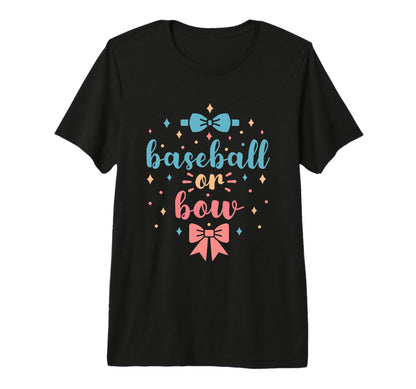 Baseball Or Bow Gender Reveal Future T-Shirt - Trendy Graphic Unisex - T-Shirt, Sweatshirt, Hoodie