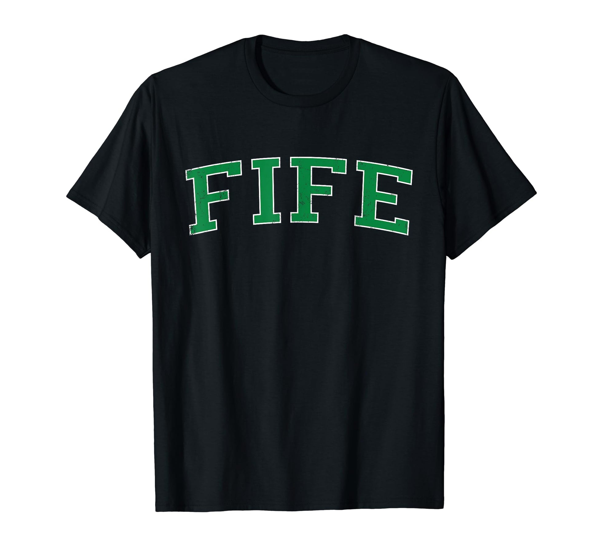 Fife Wa Distressed Green Varsity T-Shirt - Aesthetic Graphic Unisex - T-Shirt, Sweatshirt, Hoodie