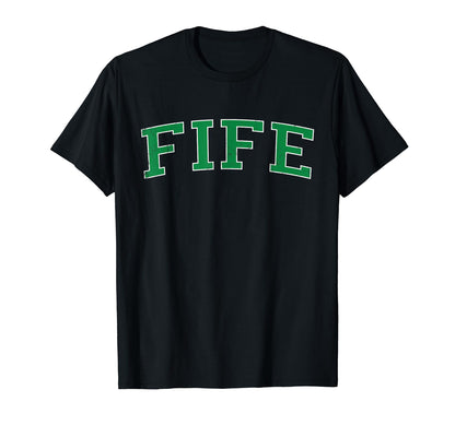 Fife Wa Distressed Green Varsity T-Shirt - Aesthetic Graphic Unisex - T-Shirt, Sweatshirt, Hoodie