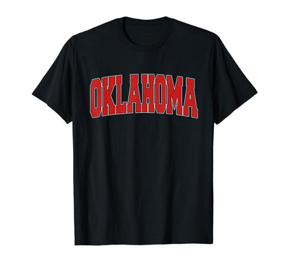 Oklahoma Usa State Ok Varsity Sports T-Shirt - Aesthetic Graphic Men Women - T-Shirt, Sweatshirt, Hoodie