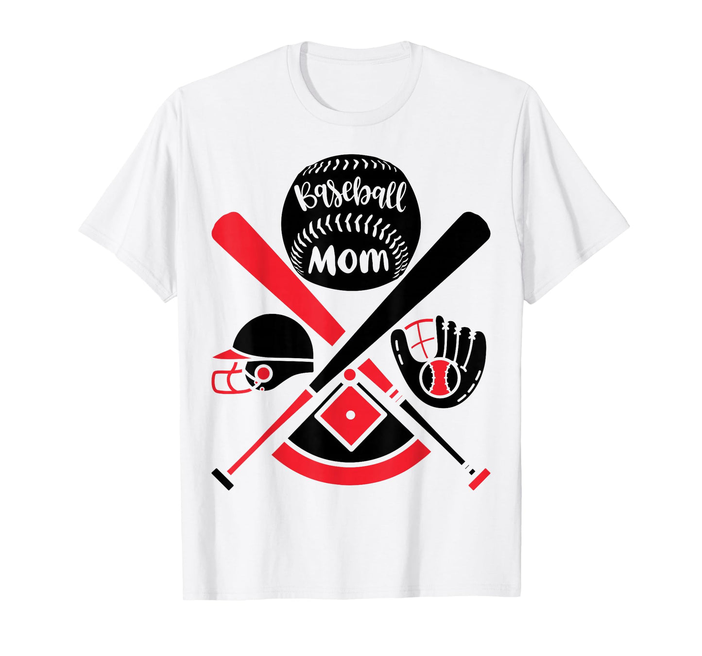 Baseball Mom Sports Mother Mom Sport T-Shirt - Minimalist Print Men Women - T-Shirt, Sweatshirt, Hoodie