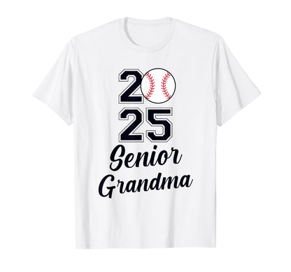 Class 2025 Baseball Grandma Senior T-Shirt - Fun Novelty Design for Adults - T-Shirt, Sweatshirt, Hoodie