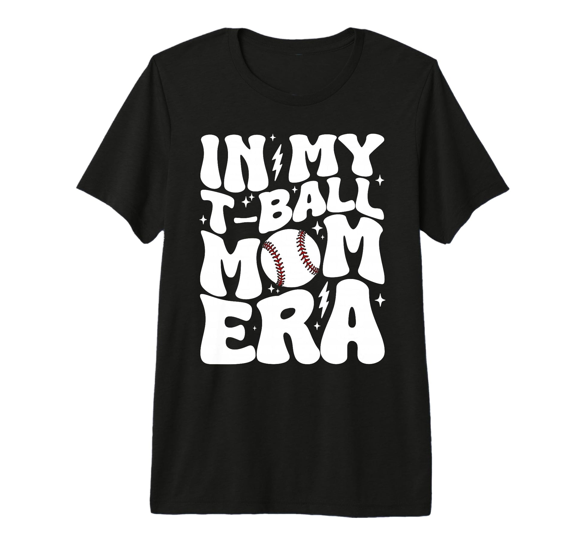 My T Ball Mom Era Groovy Funny T-Shirt - Novelty Apparel for Adults - T-Shirt, Sweatshirt, Hoodie