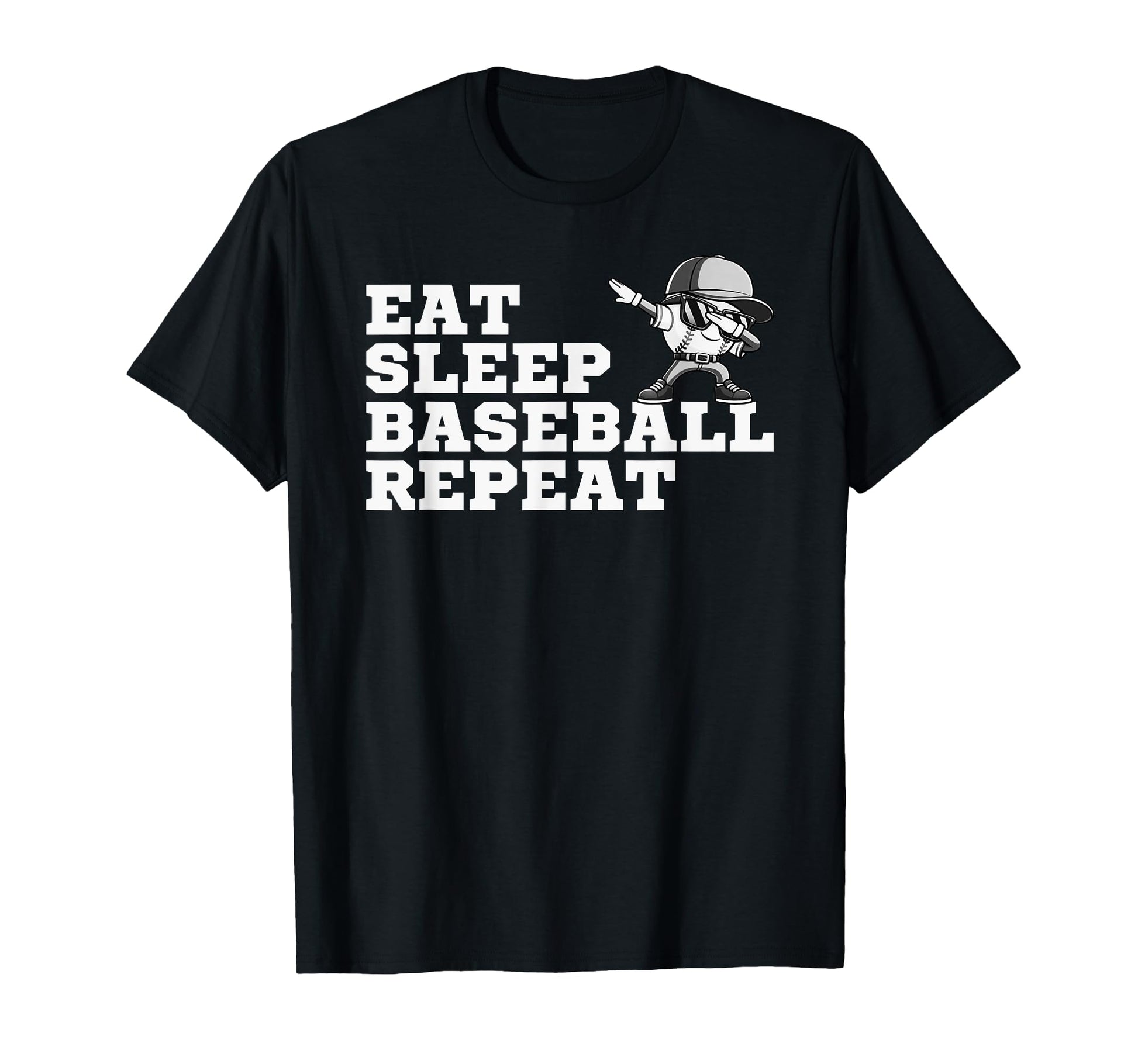 Eat Sleep Baseball Repeat Funny Parents T-Shirt - Graphic Print Unisex - T-Shirt, Sweatshirt, Hoodie