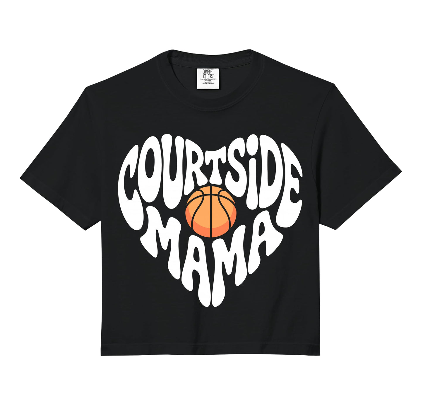 Courtside Mama Basketball Mom Game Day T-Shirt - Graphic Print for Adults - T-Shirt, Sweatshirt, Hoodie