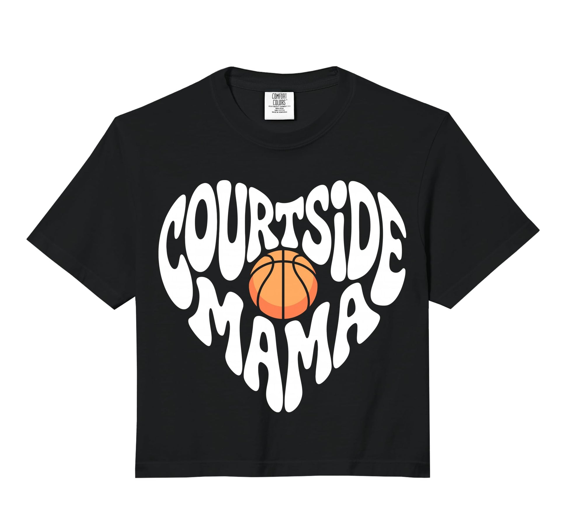 Courtside Mama Basketball Mom Game Day T-Shirt - Graphic Print for Adults - T-Shirt, Sweatshirt, Hoodie