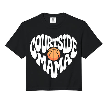 Courtside Mama Basketball Mom Game Day T-Shirt - Graphic Print for Adults - T-Shirt, Sweatshirt, Hoodie
