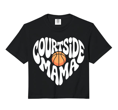 Courtside Mama Basketball Mom Game Day T-Shirt - Graphic Print for Adults - T-Shirt, Sweatshirt, Hoodie