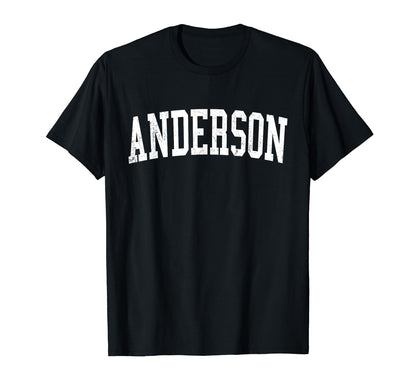 Anderson Ca Distressed White Varsity T-Shirt - Streetwear Style Men Women - T-Shirt, Sweatshirt, Hoodie