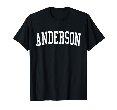 Anderson Ca Distressed White Varsity T-Shirt - Streetwear Style Men Women - T-Shirt, Sweatshirt, Hoodie