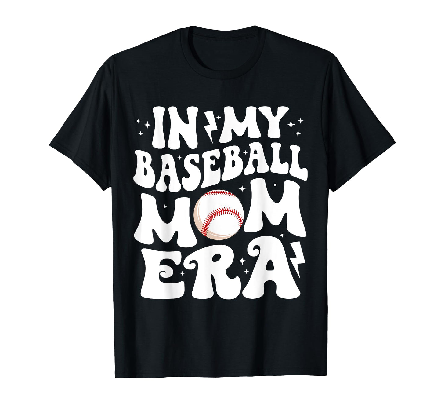My Baseball Mom Era Groovy Baseball T-Shirt - Trendy Graphic Men Women - T-Shirt, Sweatshirt, Hoodie