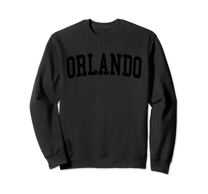 Orlando Fl Distressed Black Varsity Sweatshirt - Fun Novelty Design Unisex - T-Shirt, Sweatshirt, Hoodie