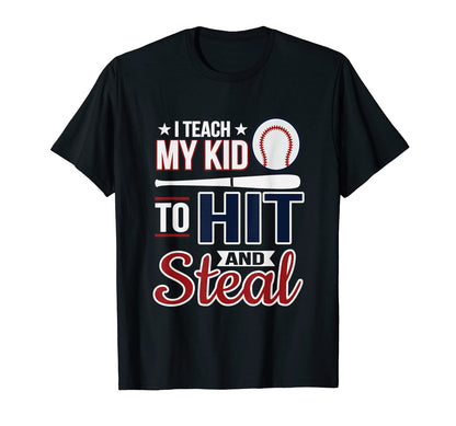 Funny Baseball Parents Mom And Dad T-Shirt - Custom Art Print Unisex - T-Shirt, Sweatshirt, Hoodie