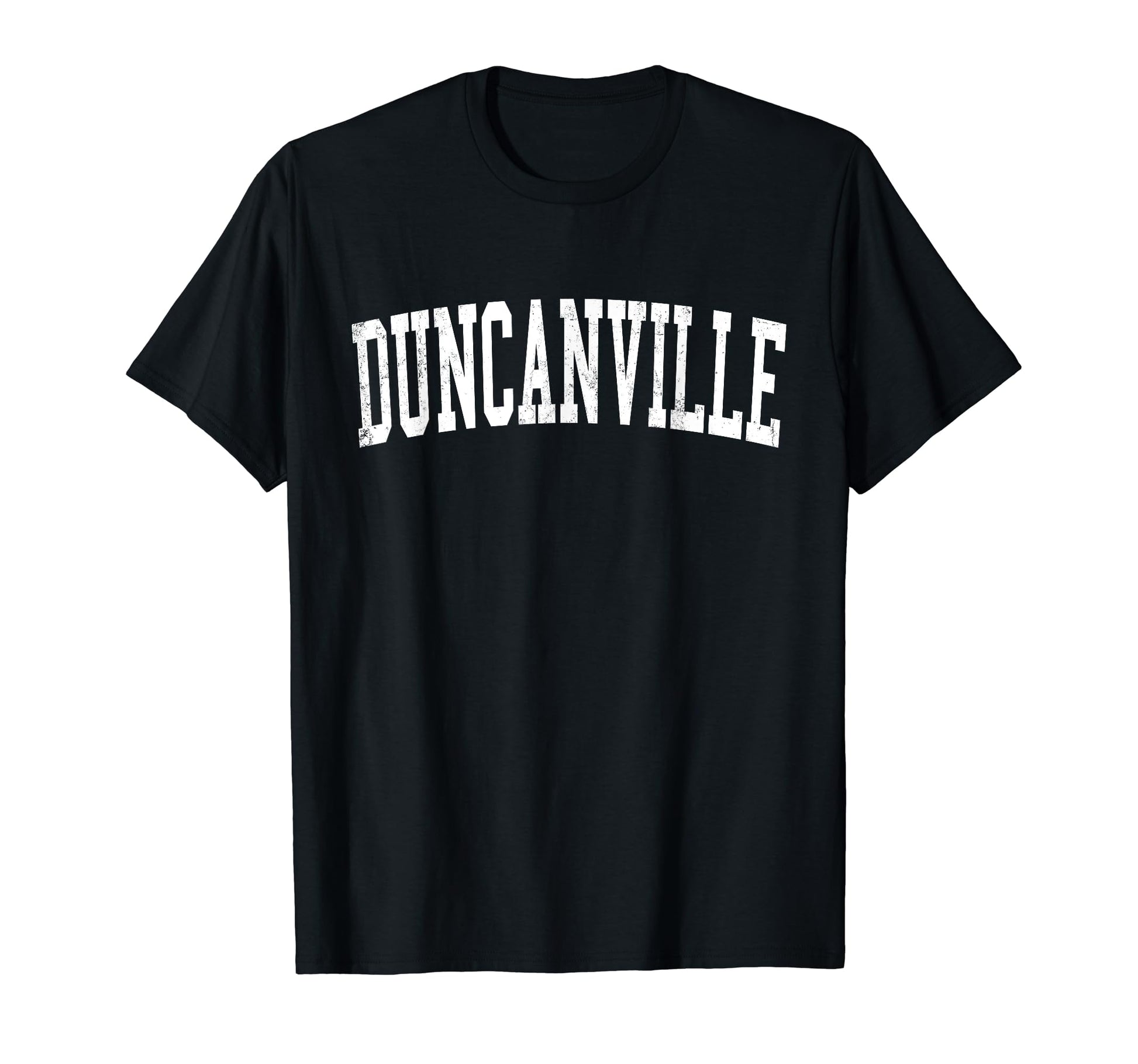 Duncanville Tx Distressed White Varsity T-Shirt - Trendy Graphic Men Women - T-Shirt, Sweatshirt, Hoodie