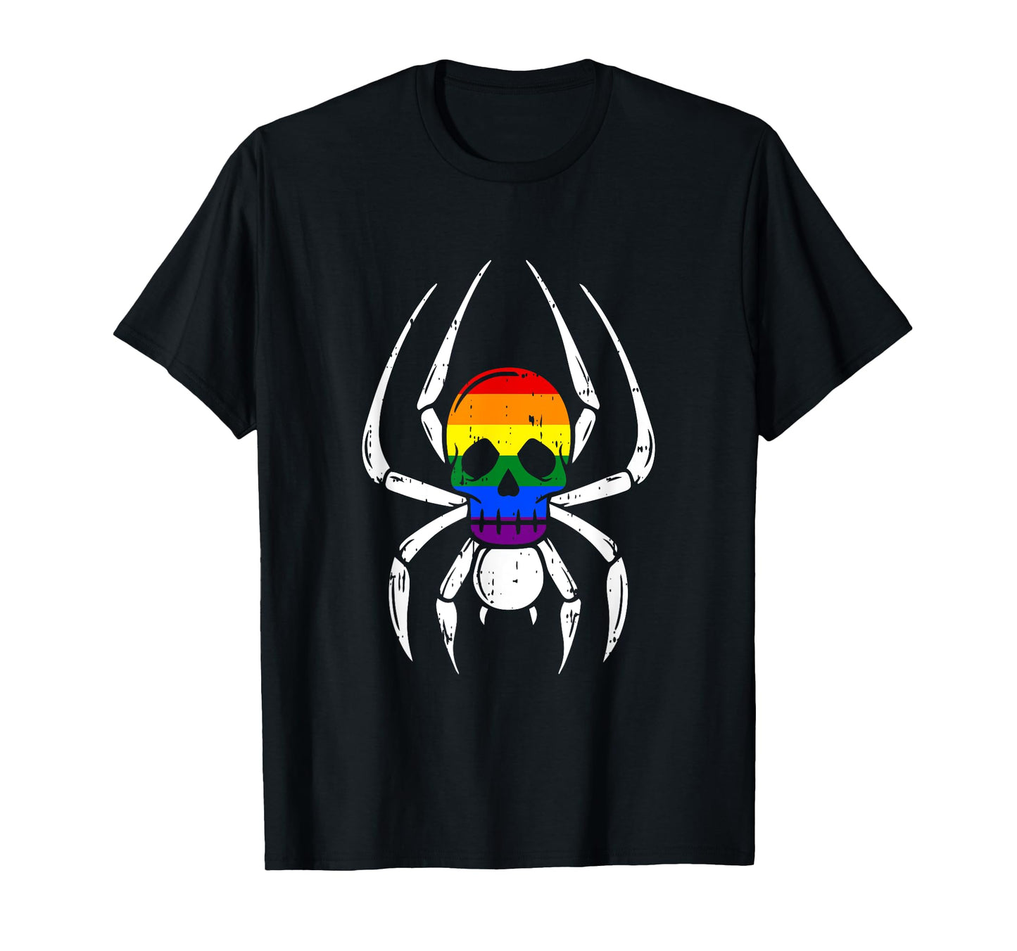 Skull Spider Gay Pride Lgbt Q T-Shirt - Fun Novelty Design for Adults - T-Shirt, Sweatshirt, Hoodie