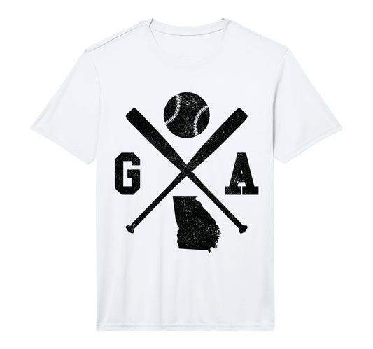 Mens Ga Usa State Baseball Player T-Shirt - Unique Graphic Men Women - T-Shirt, Sweatshirt, Hoodie