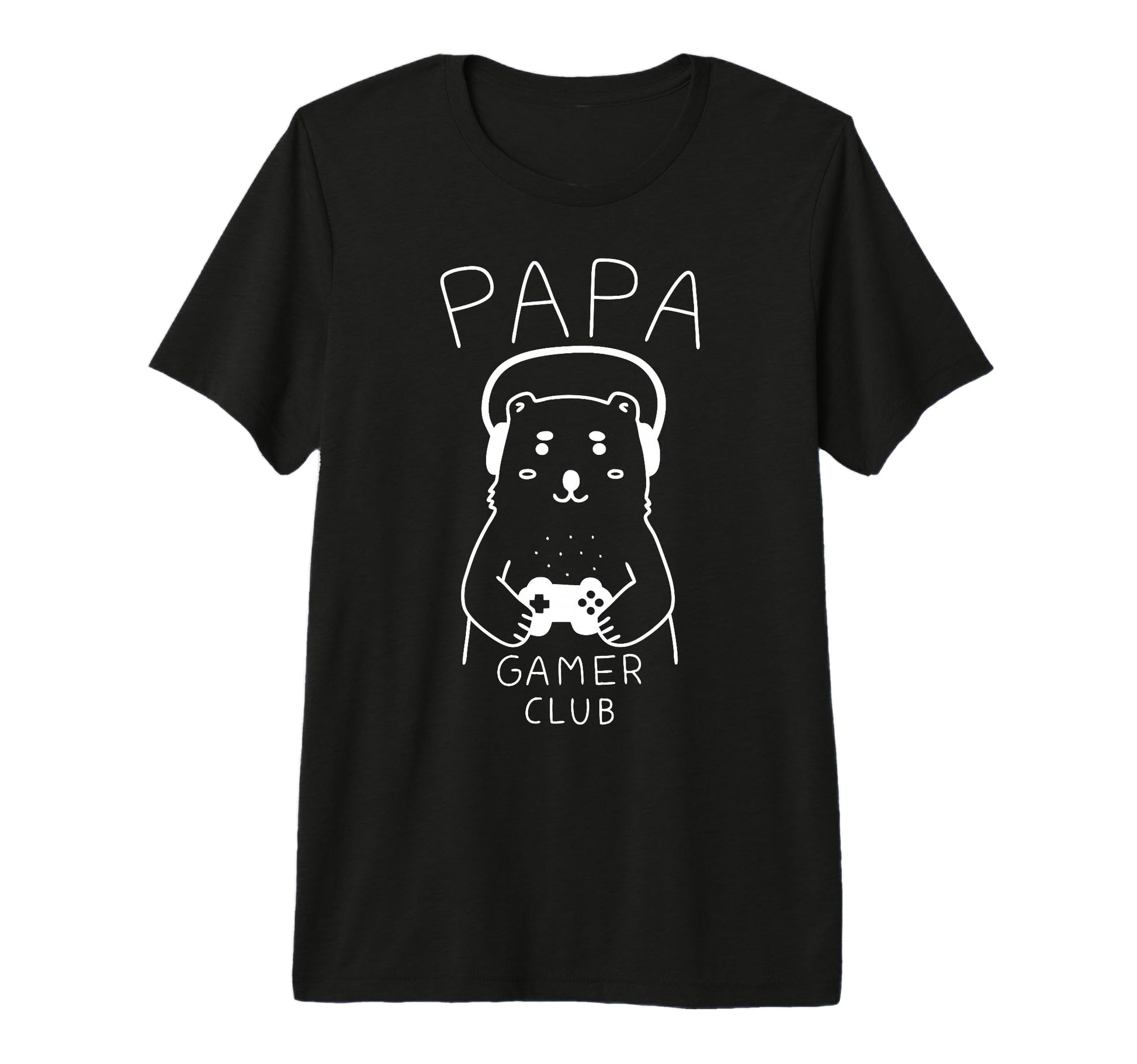 Papa Bear Gamer Club Funny Husband T-Shirt - Minimalist Print Men Women - T-Shirt, Sweatshirt, Hoodie
