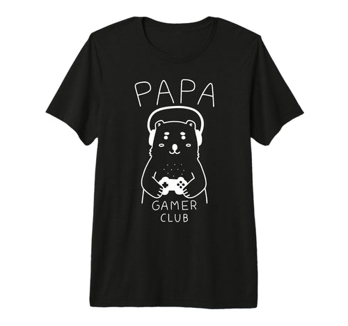 Papa Bear Gamer Club Funny Husband T-Shirt - Minimalist Print Men Women - T-Shirt, Sweatshirt, Hoodie