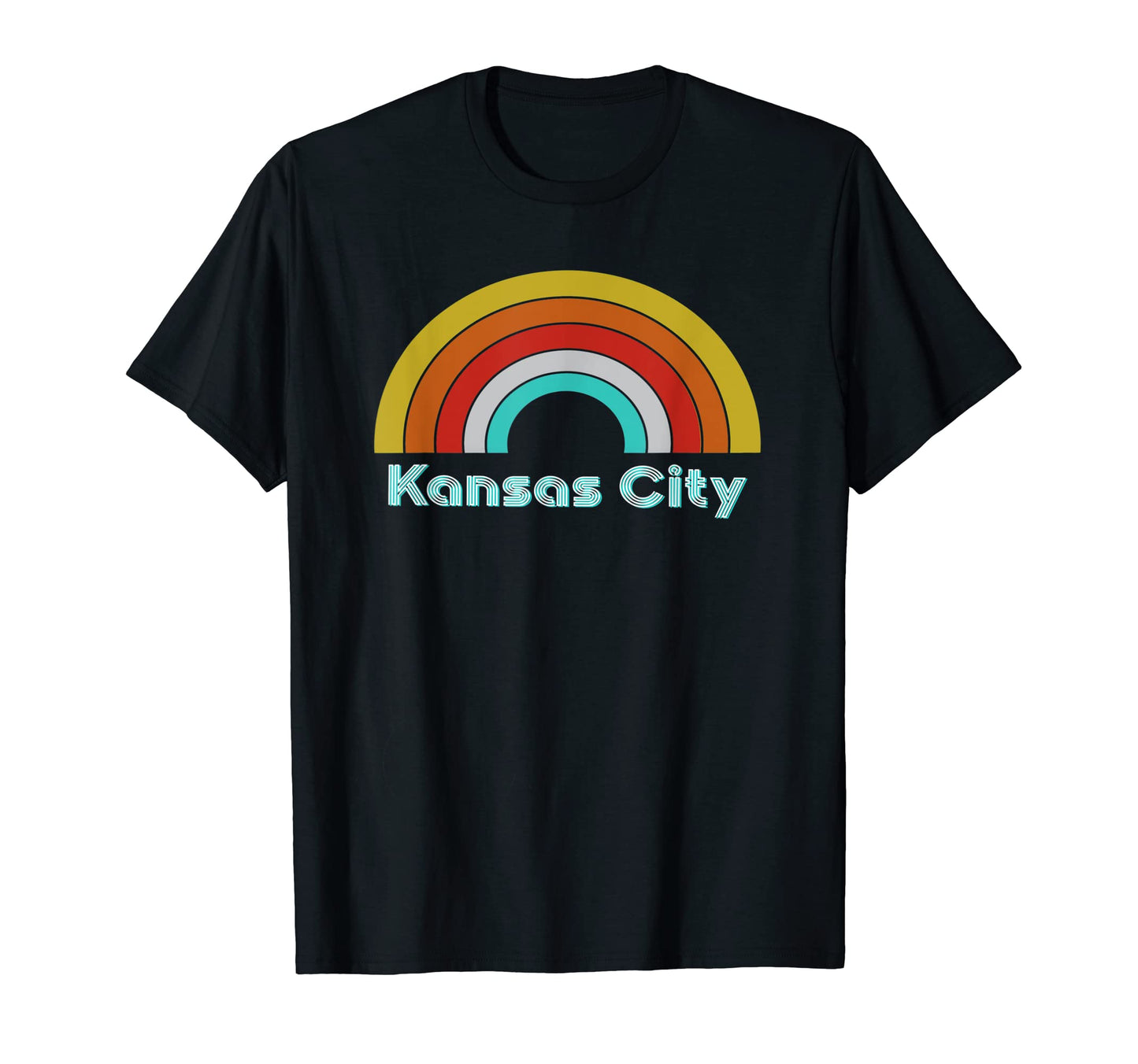 Kansas City Rainbow And Hoodie - Novelty Apparel Unisex - T-Shirt, Sweatshirt, Hoodie