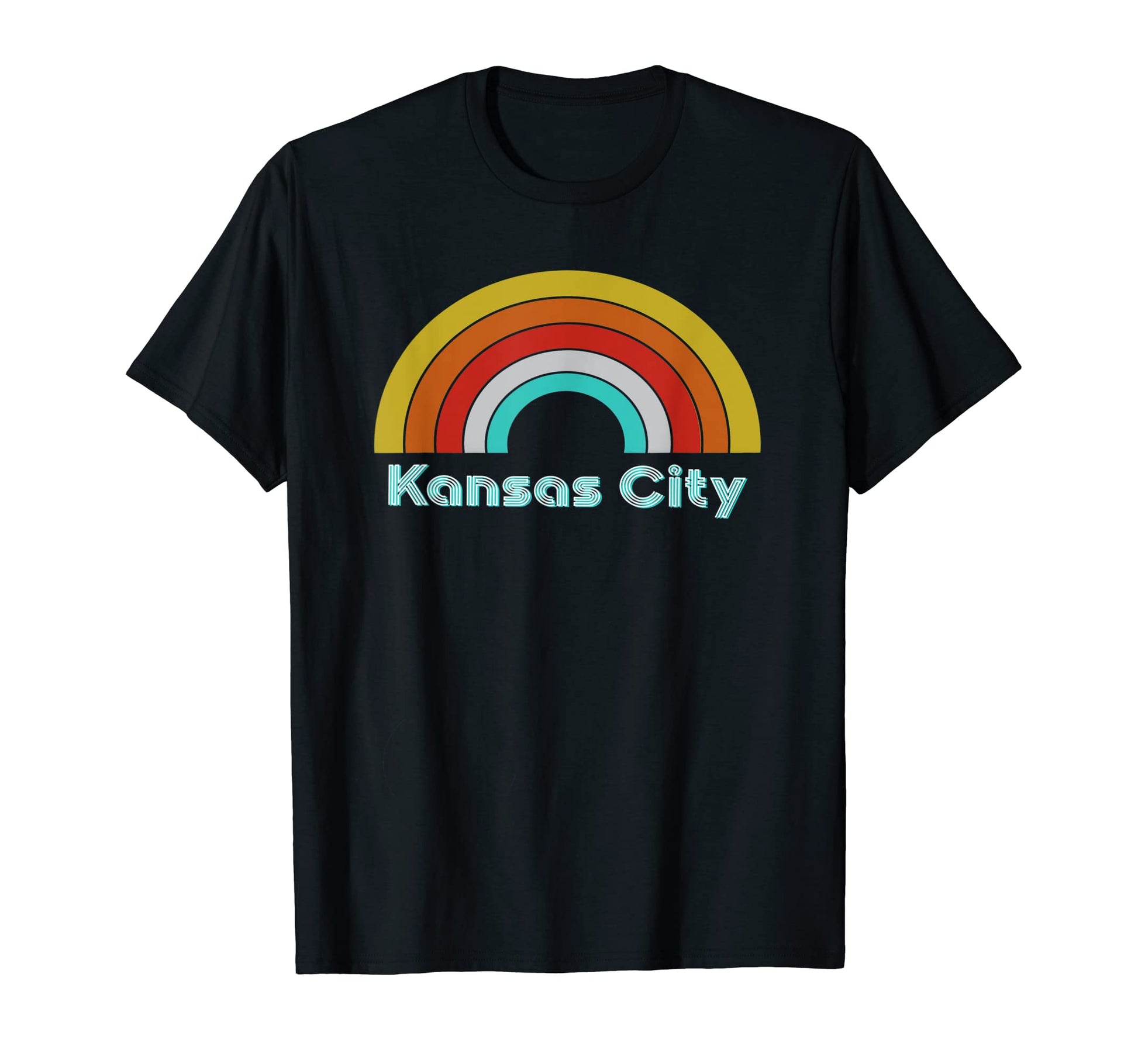 Kansas City Rainbow And Hoodie - Novelty Apparel Unisex - T-Shirt, Sweatshirt, Hoodie