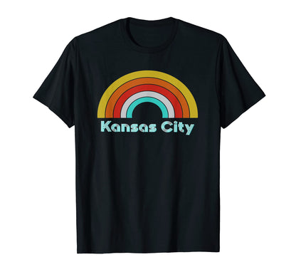 Kansas City Rainbow And Hoodie - Novelty Apparel Unisex - T-Shirt, Sweatshirt, Hoodie