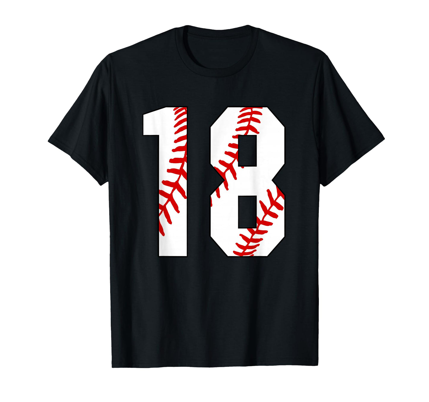 18 Baseball Mom Baseball Player Number T-Shirt - Novelty Apparel Men Women - T-Shirt, Sweatshirt, Hoodie