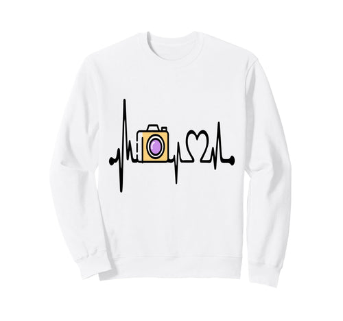 Womens Funny Camera Heartbeat Sweatshirt - Streetwear Style Unisex - T-Shirt, Sweatshirt, Hoodie