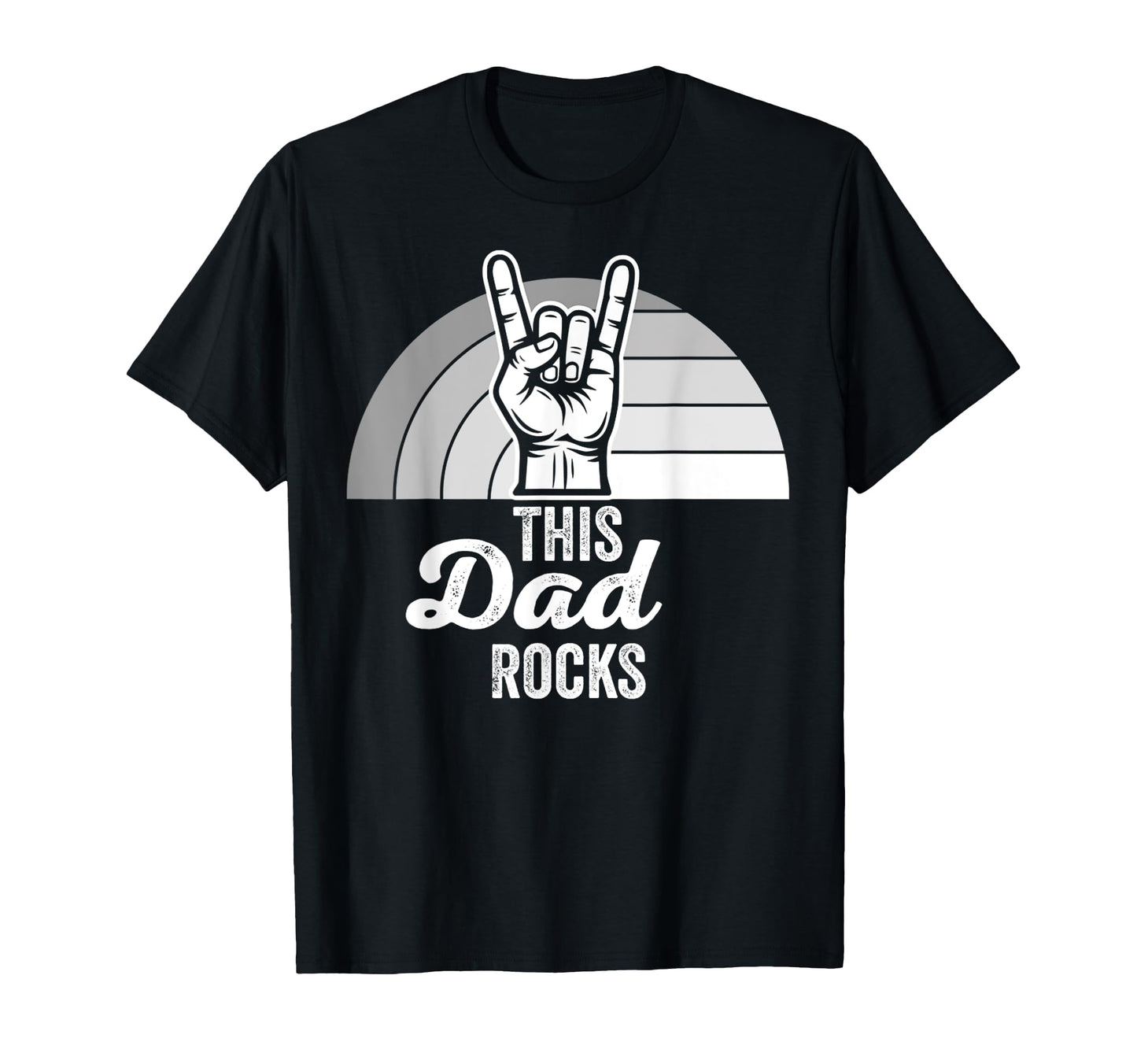 This Dad Rocks Hand Gesture T-Shirt - Trendy Graphic Unisex - T-Shirt, Sweatshirt, Hoodie