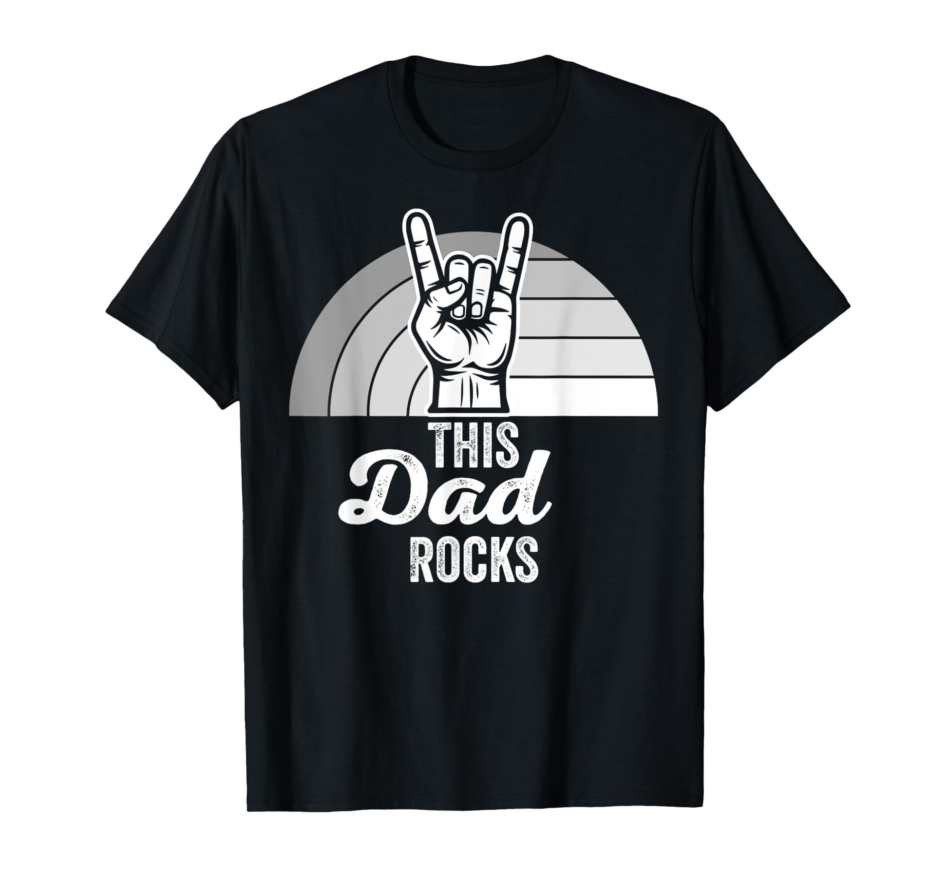 This Dad Rocks Hand Gesture T-Shirt - Trendy Graphic Unisex - T-Shirt, Sweatshirt, Hoodie