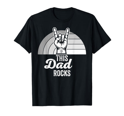 This Dad Rocks Hand Gesture T-Shirt - Trendy Graphic Unisex - T-Shirt, Sweatshirt, Hoodie